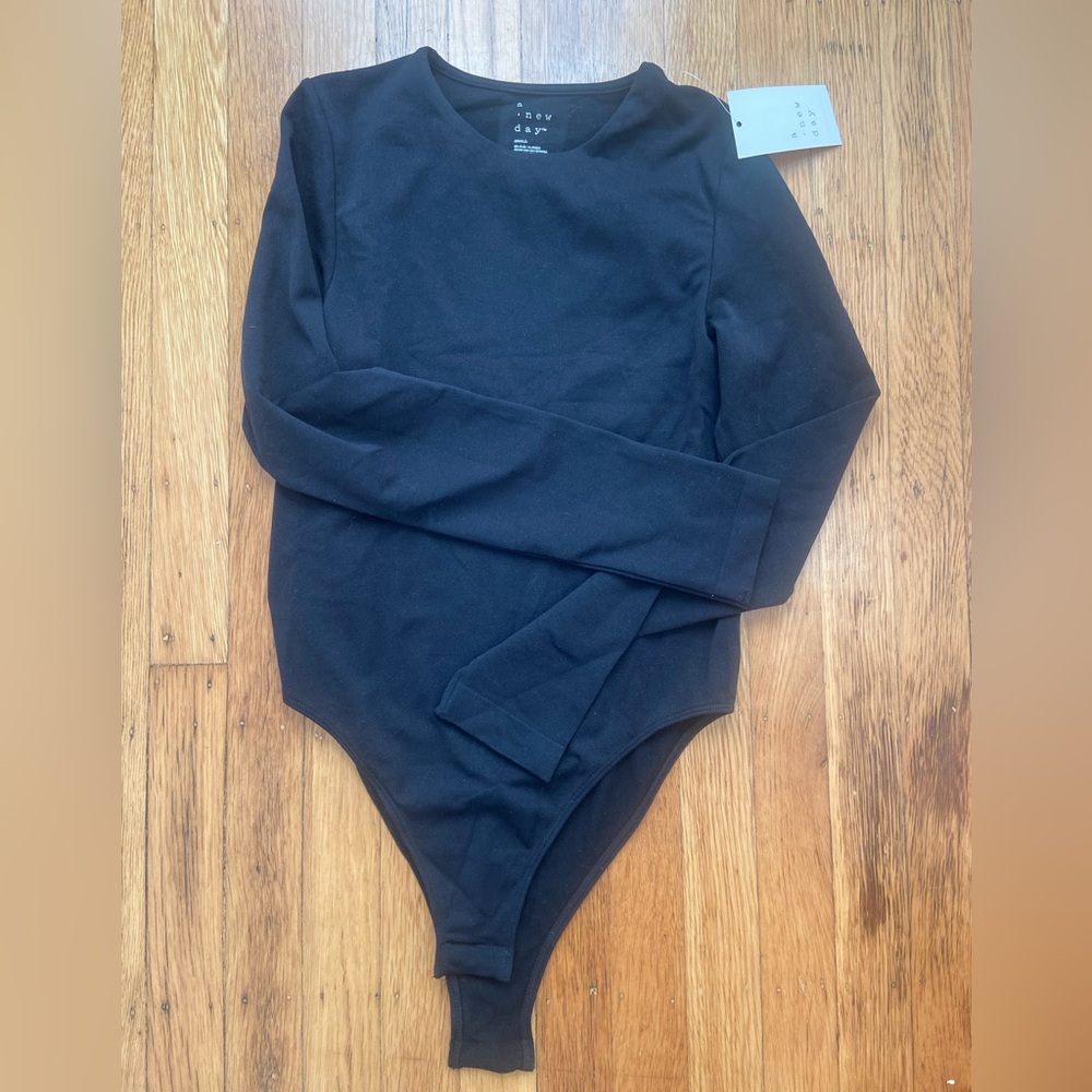 a new day Black Long Sleeve Bodysuit